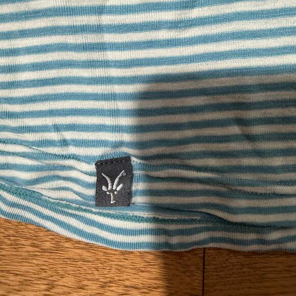 IBEX Woolies 150 Base Layer SZ S Striped Blue White Merino Wool - Picture 3 of 6